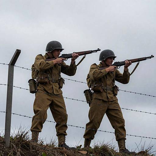 Intense World War I Soldiers in Action