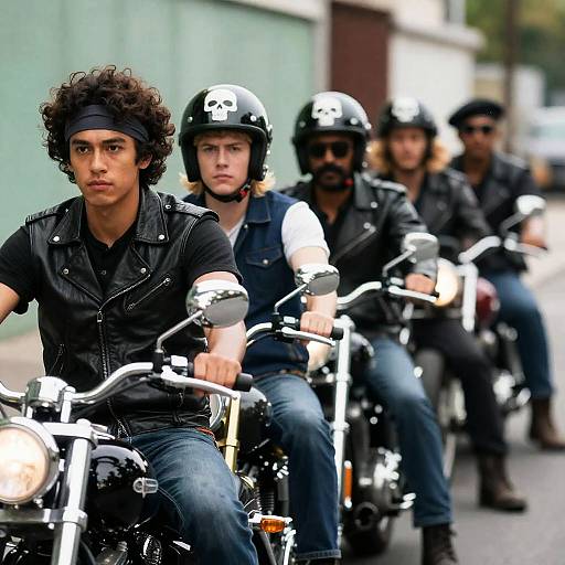 Intense Motorcycle Riders in Action