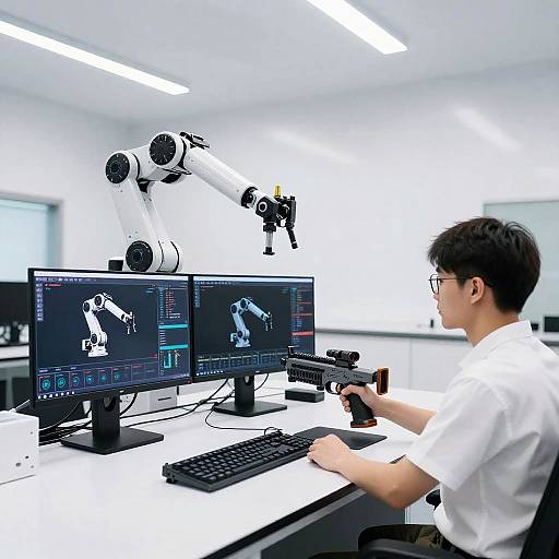Futuristic Robotic Weapon Designer Lab