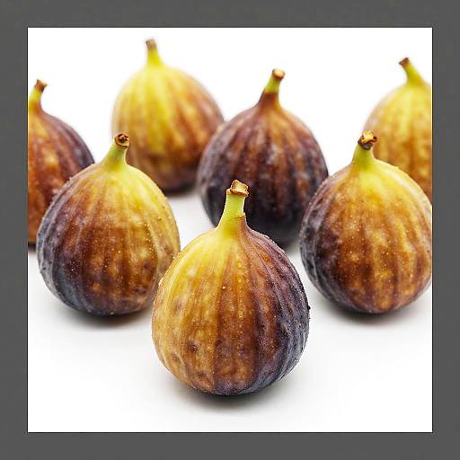 Ripe Figs on White Background