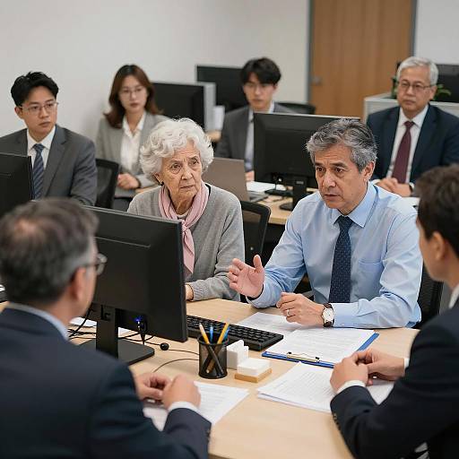 Dynamic Office Meeting Atmosphere Captured