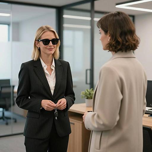 Professional Women in Modern Office Setting