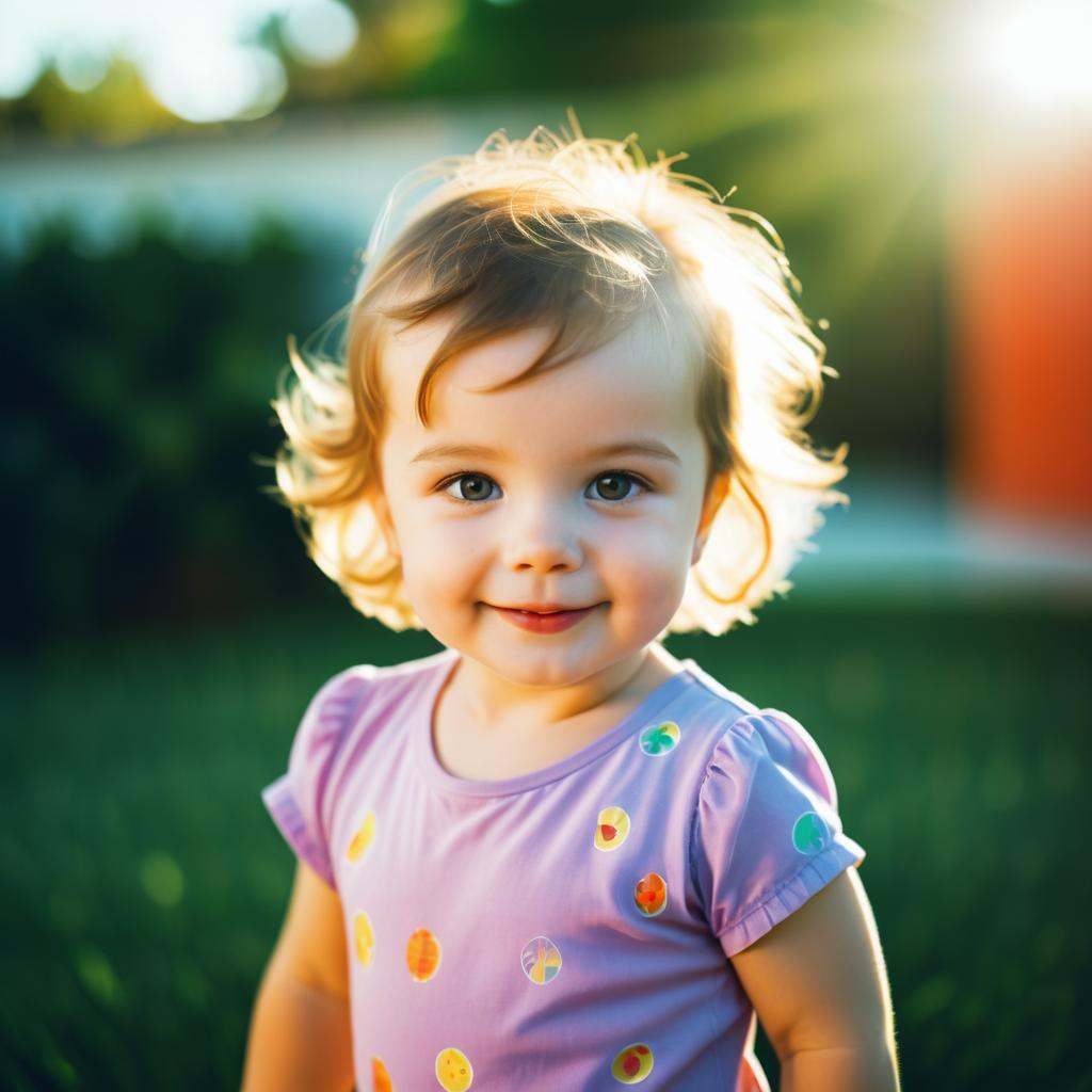 Vibrant Toddler Portrait in Cinematic Style