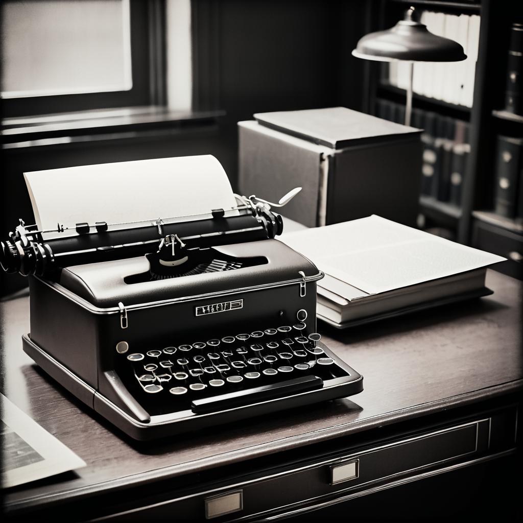 Nostalgic Vintage Typewriter on Desk