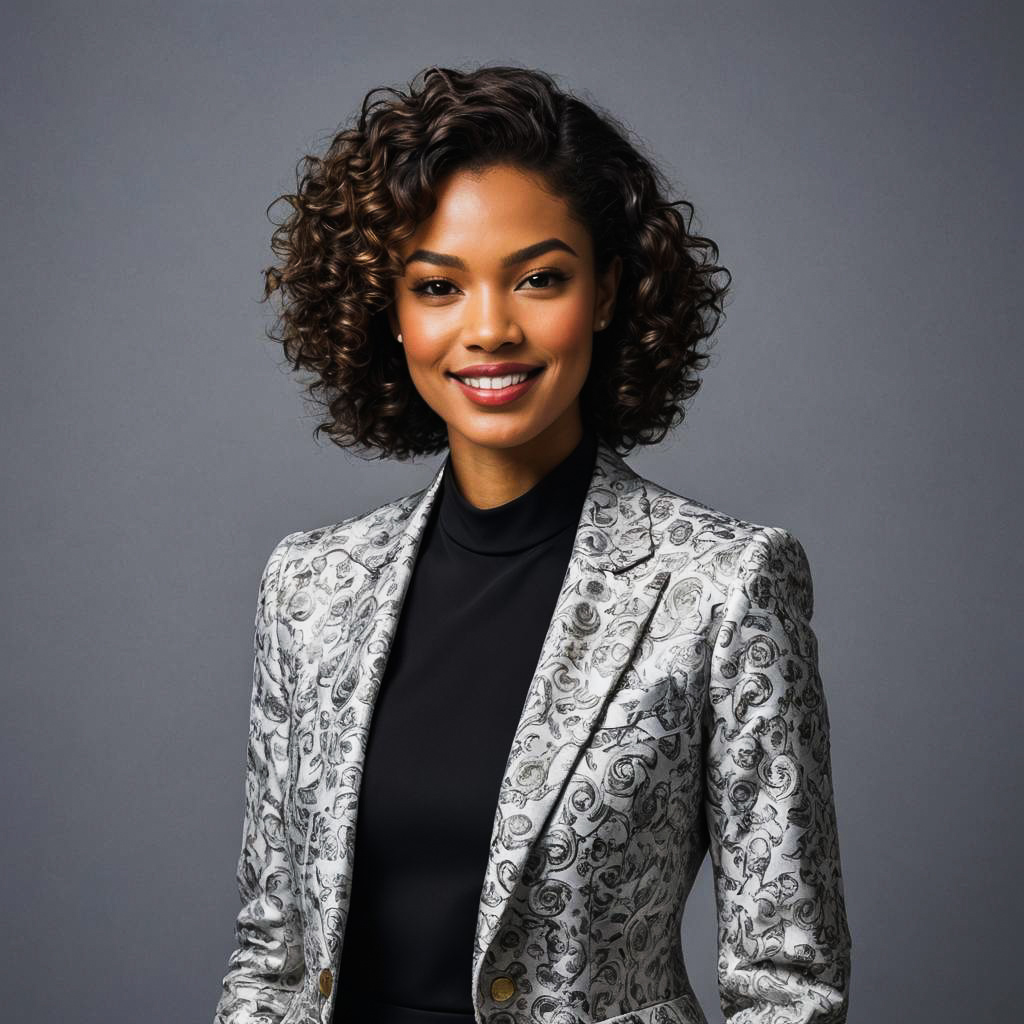 Stylish Business Woman Portrait in Studio