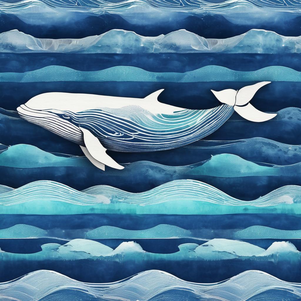 Chalk Dust Whale: Dadaist Wallpaper Design