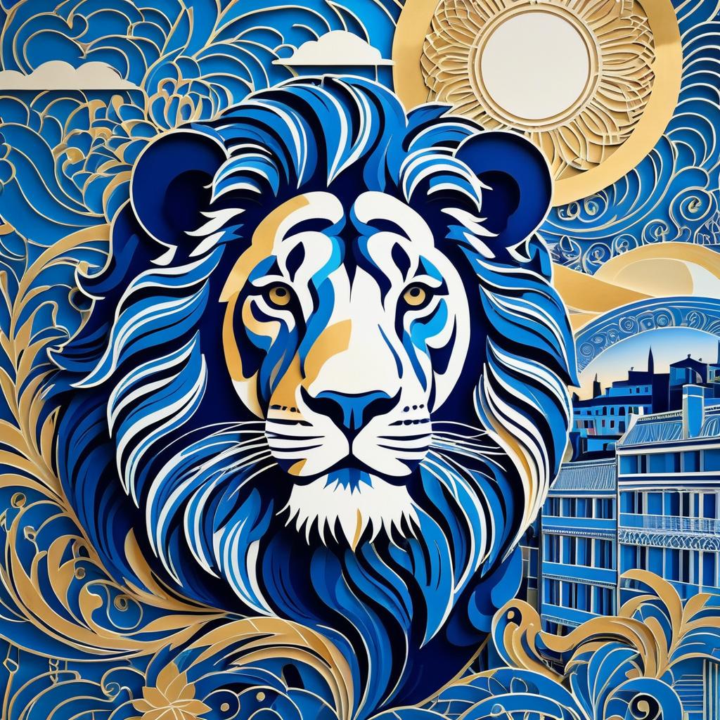 Intricate Lion Wallpaper Portrait Design