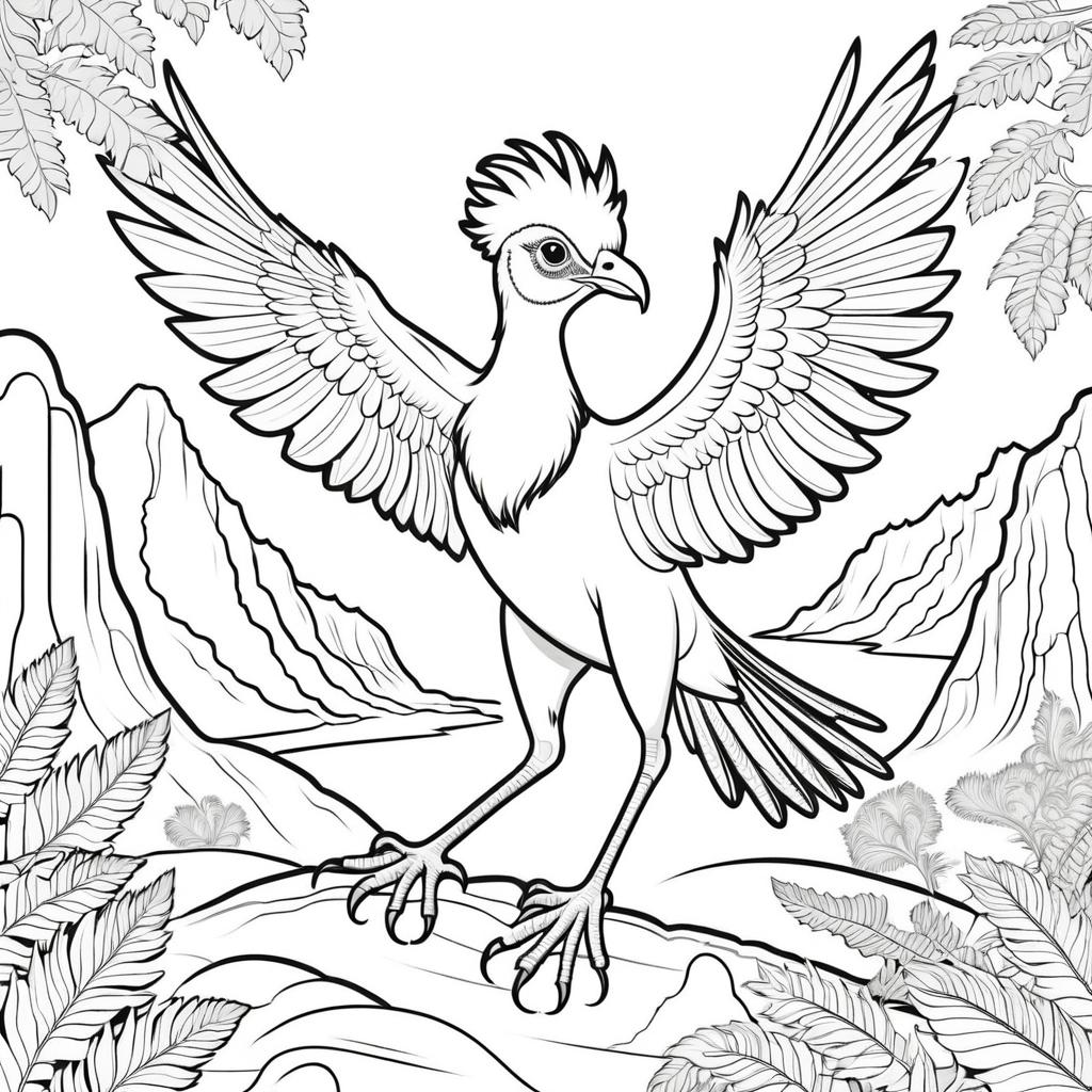 Cute Archaeopteryx for Kids' Coloring Book