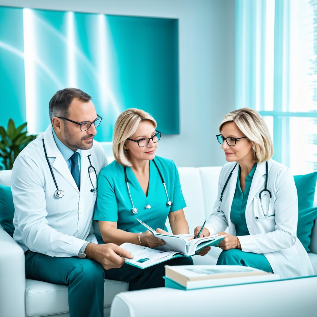 Couple Consulting with Healthcare Expert