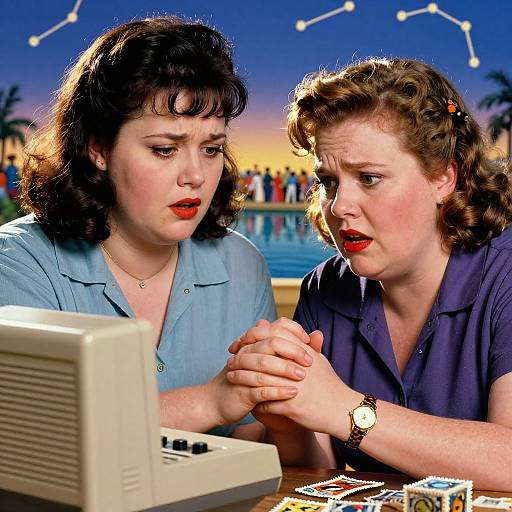 Vintage Portrait with Mythical Backdrop