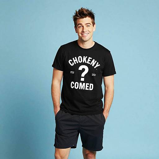 Charismatic Comedian in Casual Wear