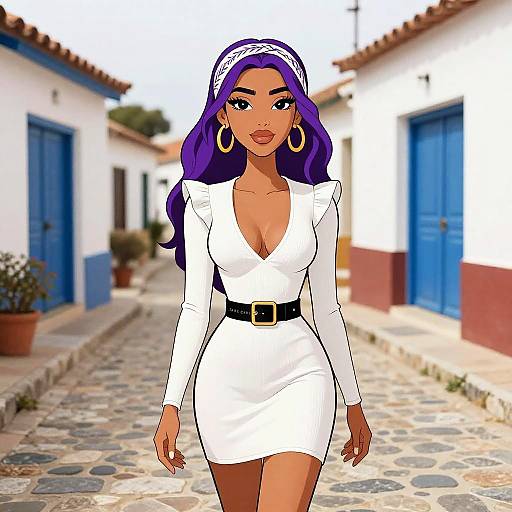 Resort Chic Woman in White Dress