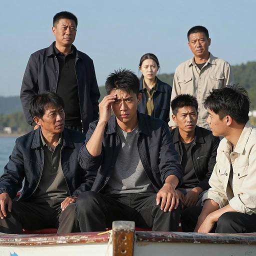 Group of People on Boat Outdoors