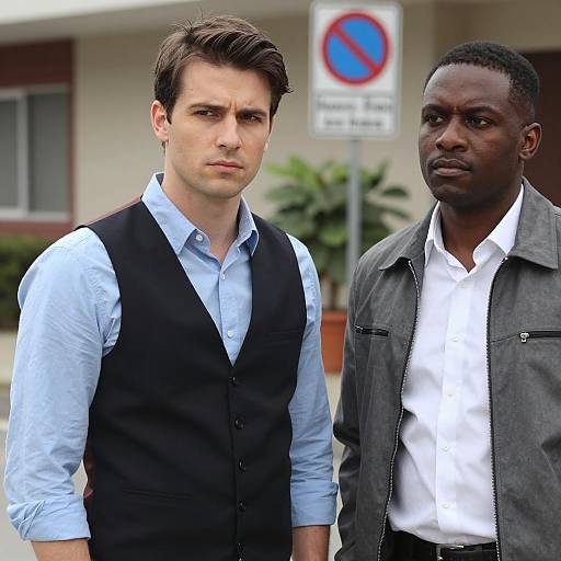 Serious Men in Urban Setting