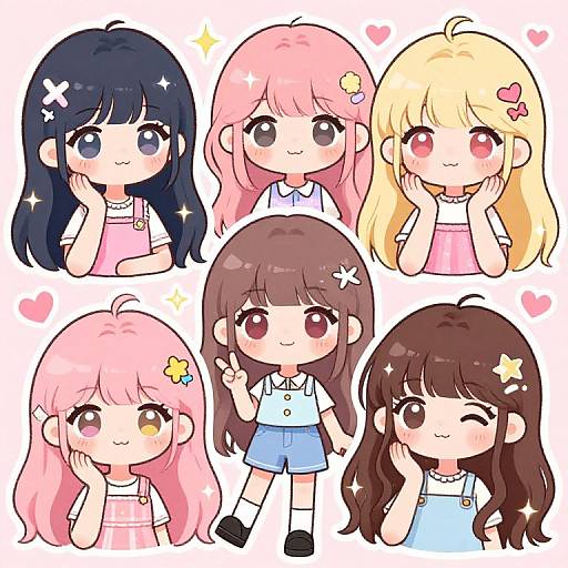 Chibi Anime Waifu Sticker Pack