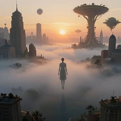 Surreal Dreamscape at Sunrise