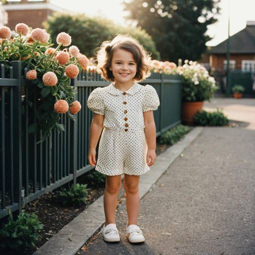Toddler Girl in Polka Dot Romper Outdoors