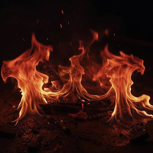 Dynamic Dark Crimson Flames