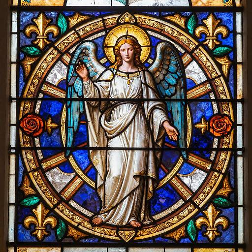Renaissance Angelic Stained Glass Art