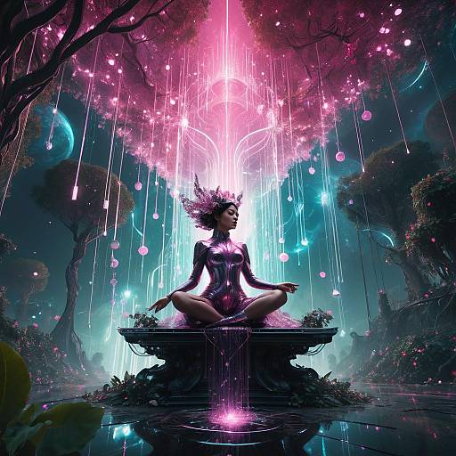 Epic 3D Abstract Deity Dreamscape