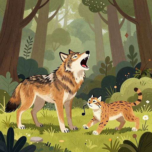 Whimsical Musical Forest Animals