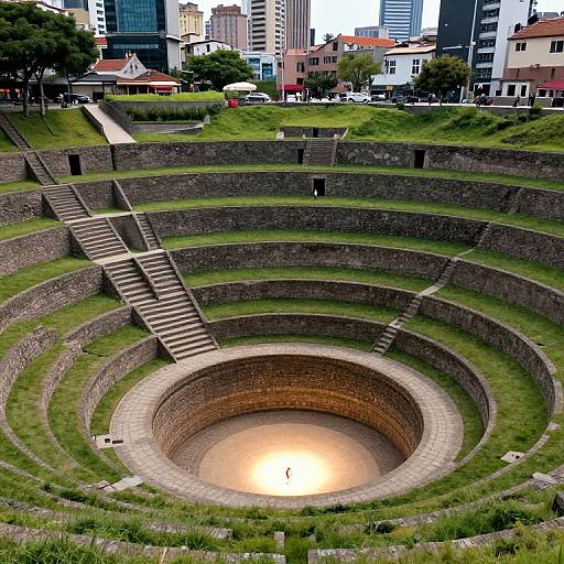 Layered Ancient City Terraces