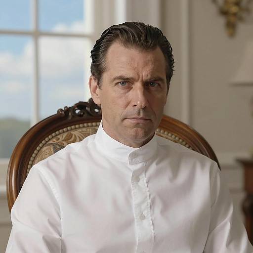 Middle-aged Man in Elegant Setting