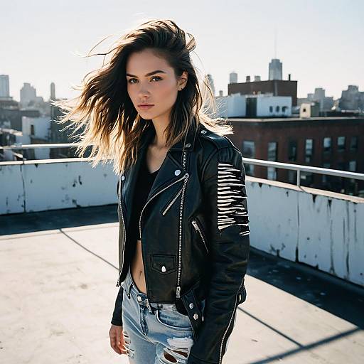 Fashion Model with Shadow Root Hairstyle