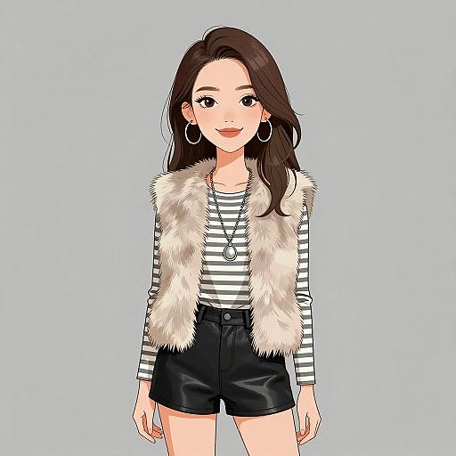 Smiling Urban Boho Woman Portrait