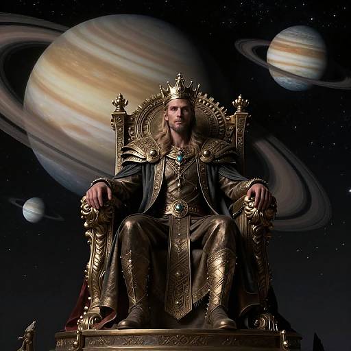 Cosmic King on Celestial Throne
