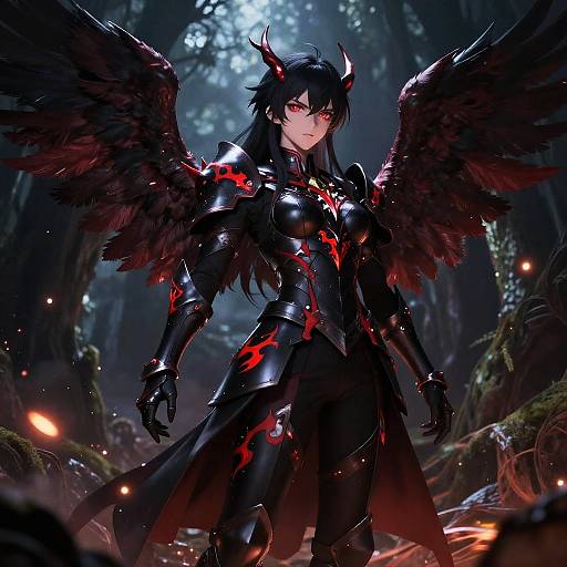 Elegant Demon Anime Warrior