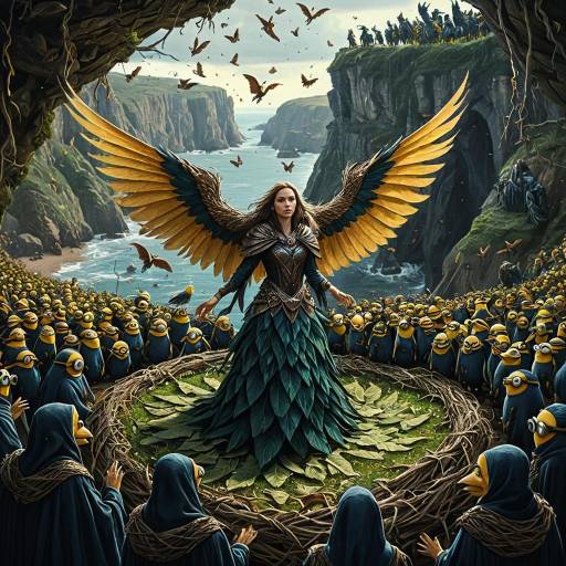 Psilocybin Fantasy Art of Dancing Harpy