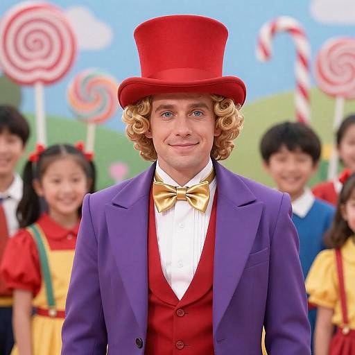 Colorful Candy Land Fantasy Scene