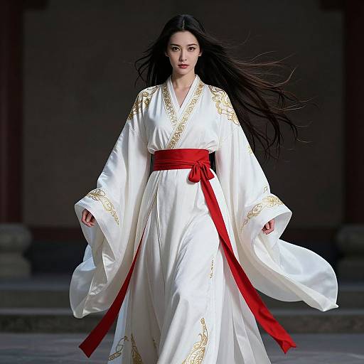Elegant Woman in Fantasy Robe