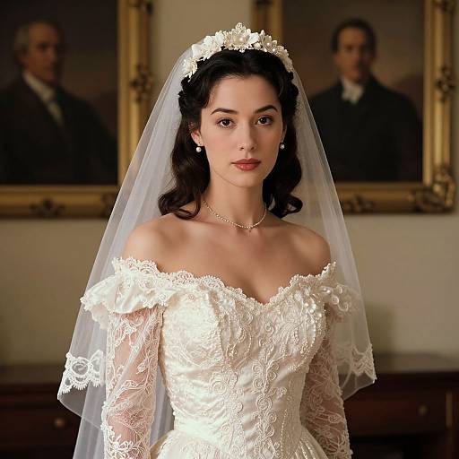 Vintage Elegance Wedding Portrait