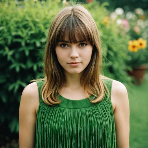 Solo Girl in a Green Fringe Dress