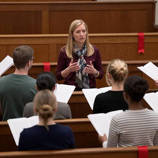 Diverse Church Choir Rehearsal in Action