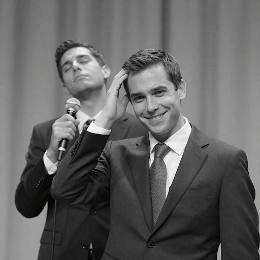 Elegant Black and White Suit Photography