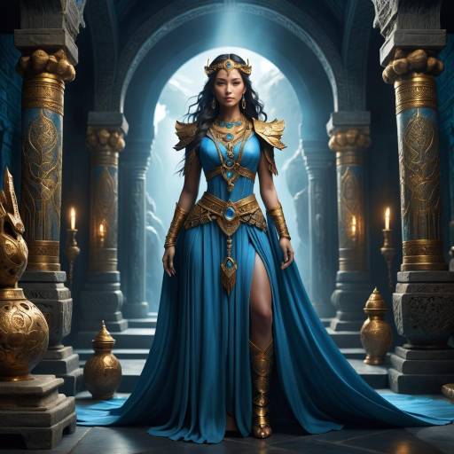 Mystical Woman in Dark Fantasy Setting