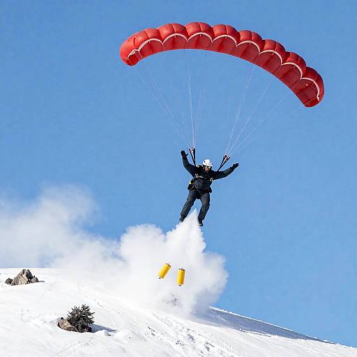 Dynamic Paratrooper Action in Mid-Air