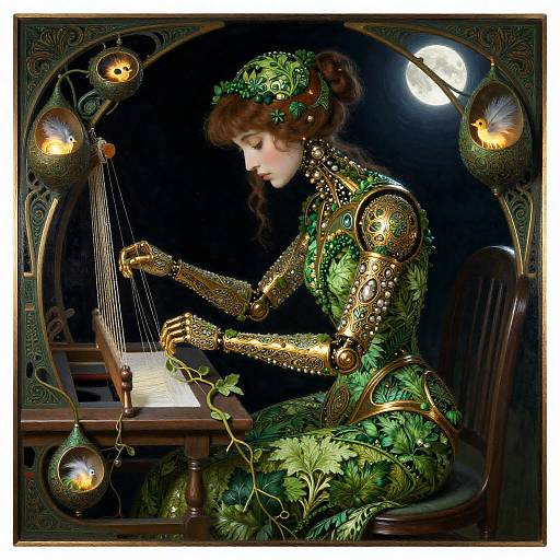 Nocturnal Art Nouveau Seamstress Android