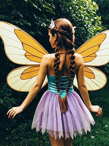 Girl in Fairy Costume with Wings
