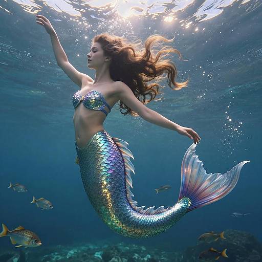 Hyperrealistic Mermaid Underwater Masterpiece