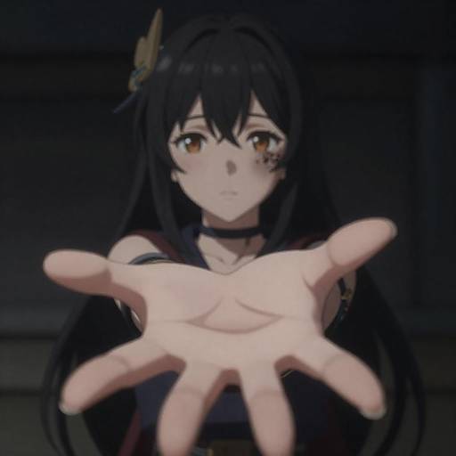 Amiya Reaching Out Dark Cinematic Close-Up