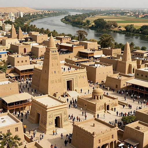 Ancient Mesopotamian Cityscape Fantasy