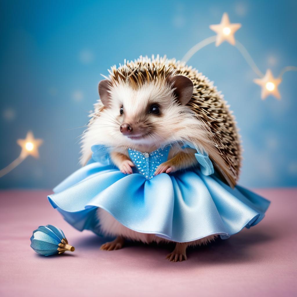 Whimsical Hedgehog as Cinderella Portrait