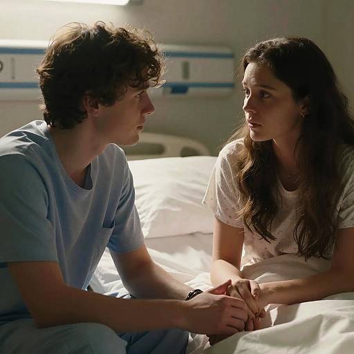 Emotional Romance in Hospital Scene