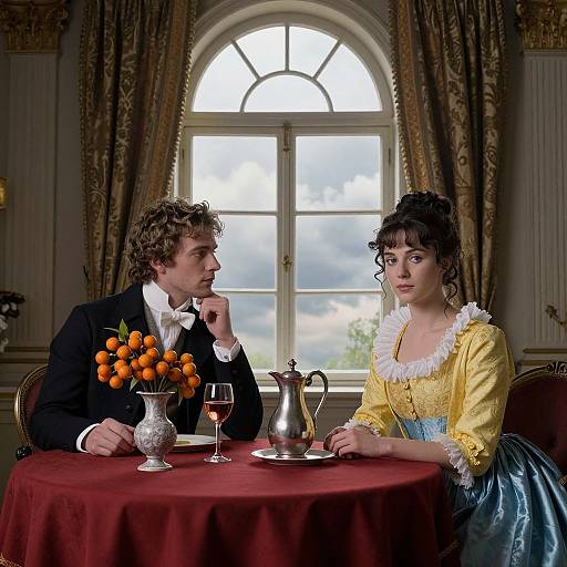 Elegant Bridgerton Style Table Scene