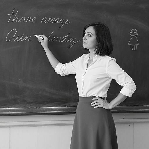 Classic Classroom Portrait in Black and White