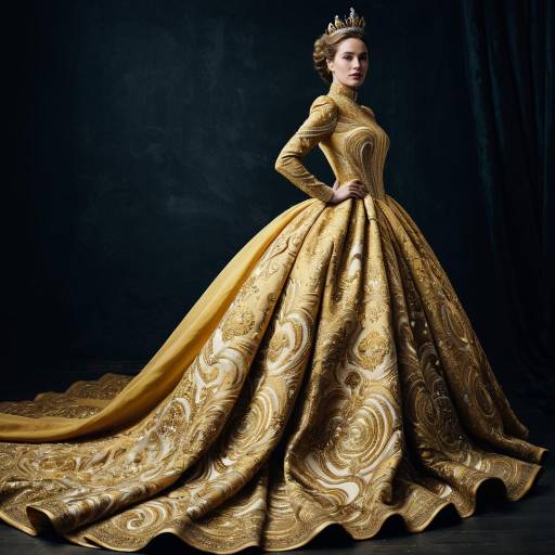 Regal Queen in Golden Elegance